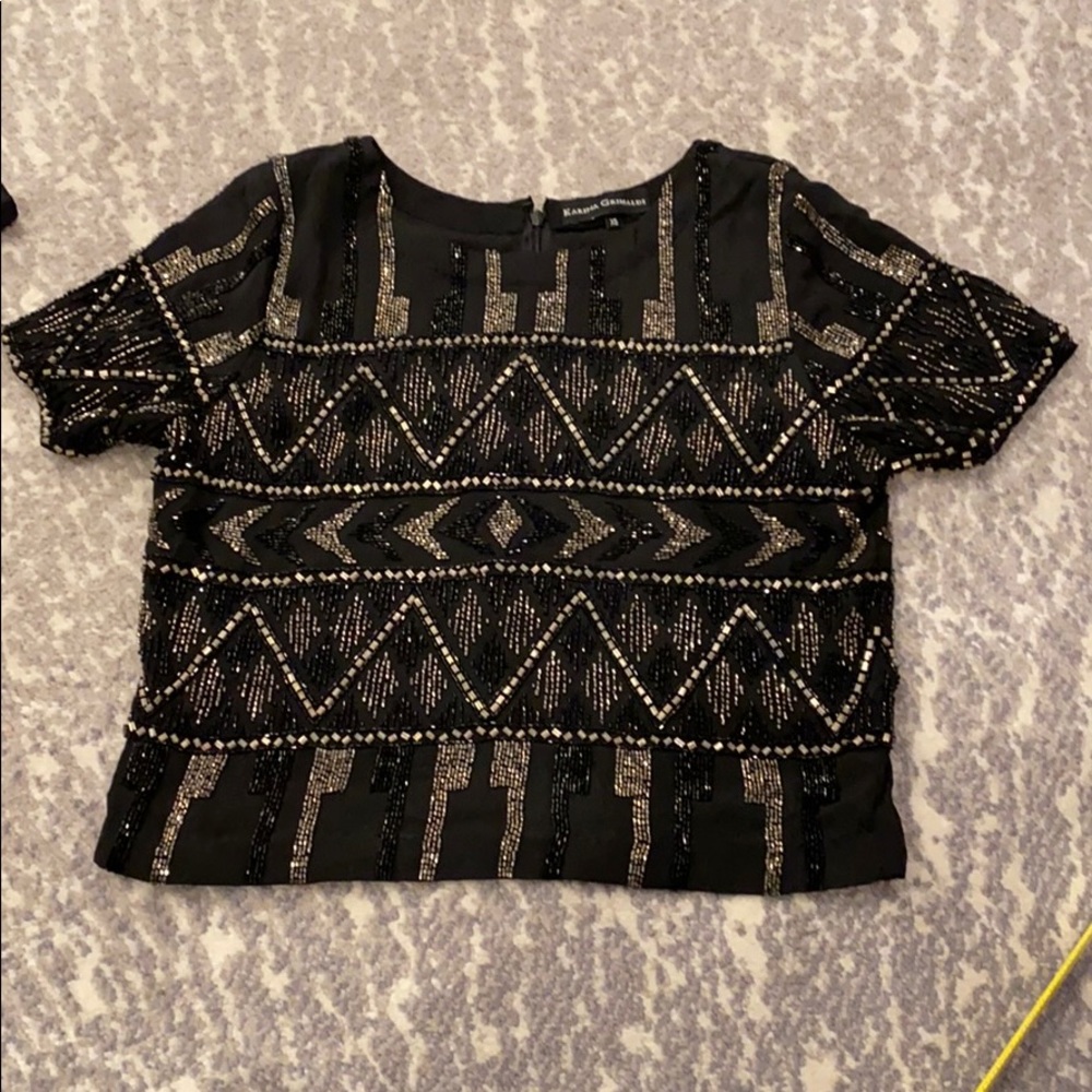Karina Grimaldi sequin top xs